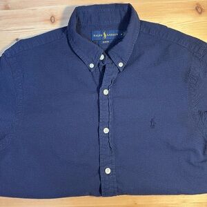Ralph Lauren Slim Fit short-sleeve cotton collared shirt
